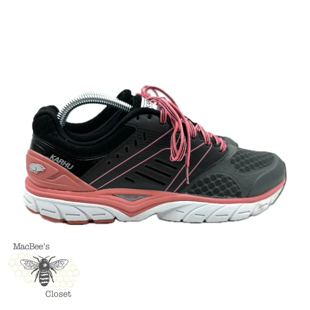 KARHU Fast 7 MRE Womens Running Athletic Shoes Black Gray Coral Size 10.5 - Picture 4 of 16